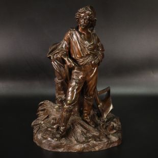 Raffinata scultura in bronzo della seconda metà del XIX secolo