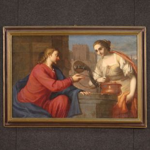 Italienische Schule des 17. Jahrhunderts, Jesus und die Samariterin am Brunnen