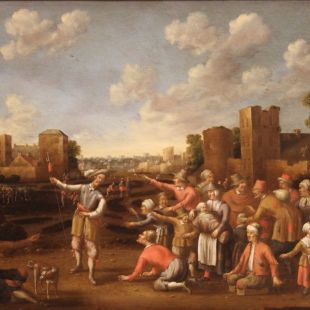 17th century Flemish painting signed C. Droochsloot