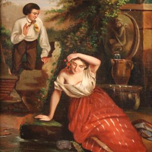 Piccolo quadro romantico del XIX secolo