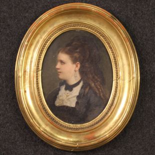 Piccolo ritratto di donna della fine del XIX secolo
