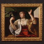 Gemälde aus dem 18. Jahrhundert, Dame mit Papagei