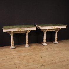 Mobili tavoli in legno laccato epoca 800