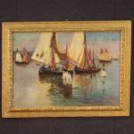 Seascape Italian painting signed and dated 1926