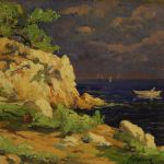 Signiertes französisches Landschaft Gemälde aus der ersten Hälfte des 20. Jahrhunderts