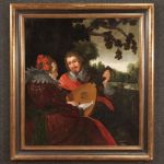 Dipinto fiammingo olio su tavola del XVII secolo