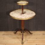 French round side table in mahogany wood of the early 20th century