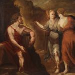 Grande dipinto mitologico del XVIII secolo, Vertumno e Pomona