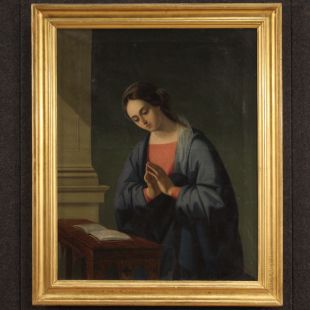 Antico dipinto Madonna del XIX secolo