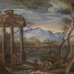 Grande paesaggio italiano del XVIII secolo