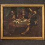 Antico dipinto Cena in Emmaus del XVII secolo