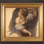 Antico dipinto francese Sibilla del XIX secolo