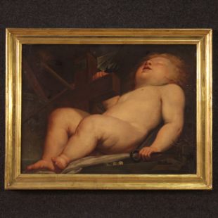 Dipinto religioso del XVIII secolo, Bambino dormiente