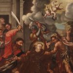 Italienische Gemälde aus 18 Jahrhundert des Martyriums des Heiligen Fidelis von Sigmaringen