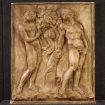 Grande bassorilievo in gesso, Adamo ed Eva e il peccato originale