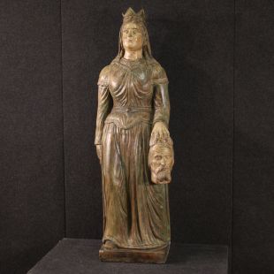 Grande scultura in terracotta del XX secolo, Giuditta e Oloferne