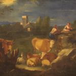 Bukolisch Landschaft Malerei aus der zweiten Hälfte des 18. Jahrhunderts