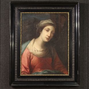 Antico ritratto di dama della seconda metà del XVII secolo