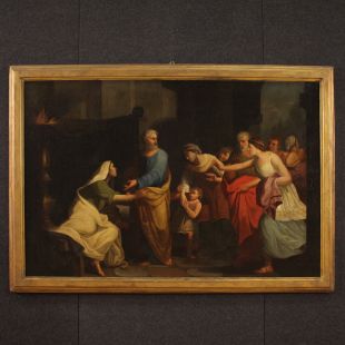 Grande dipinto neoclassico della fine del XVIII secolo