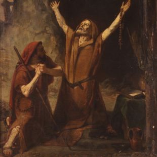 La visione di Sant'Antonio Abate, quadro del XIX secolo