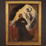 Großes Gemälde aus dem 18. Jahrhundert, Heiliger Antonius von Padua