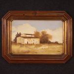 Italian signed landscape painting from 1960s