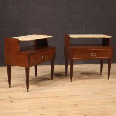 Tavolini mobili in legno con piano in onice epoca 900