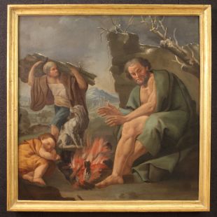 Grande quadro del XVIII secolo, L'allegoria dell'inverno di Pietro Bardellino 