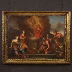 Peinture religieuse ancienne de la première moitié du 18ème siècle