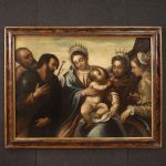 Grande dipinto veneto del XVI secolo, Madonna col Bambino e Santi con lo Scapolare