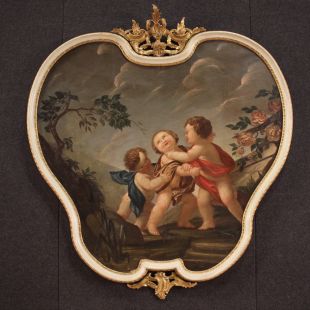 Quadro della prima metà del XVIII secolo, allegoria con putti