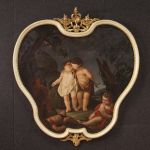 Grande dipinto della prima metà del XVIII secolo, allegoria con putti