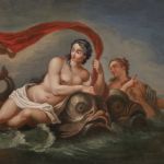 Mythologische Gemälde aus dem 18. Jahrhunderts, der Triumph von Galatea