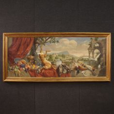 Dipinto olio su tela raffigurante paesaggio epoca '900