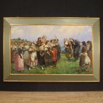 Grande dipinto firmato del XX secolo, le ciociare