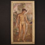 Dipinto italiano nudo maschile datato 1938