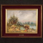 Italienische Gemälde impressionistische Landschaft signiert E. Ferri