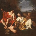 Antico dipinto allegoria dell'estate del XVII secolo