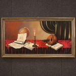 Gemälde Stillleben mit Musikinstrumenten des 20. Jahrhunderts