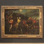Spettacolare dipinto battaglia del XVII secolo