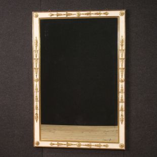Grande specchiera laccata e dorata in stile Luigi XVI 