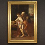 Antico dipinto San Giuseppe col bambino del XVII secolo
