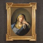 Antike Italienische Gemälde Jungfrau der Schmerzen aus dem 18. Jahrhundert