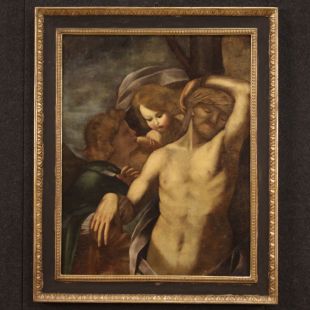 Antico quadro religioso del XVII secolo, San Sebastiano