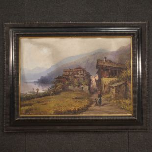 Dipinto paesaggio firmato del XIX secolo