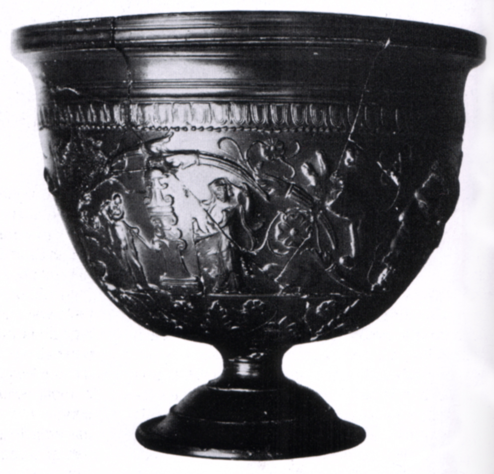 Coppa di terra sigillata aretina, dal museo archeologico di Arezzo