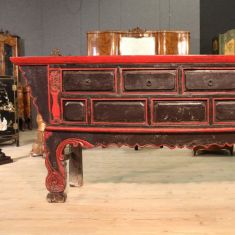 Tavolo console in legno dipinto epoca 800