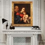 Religiöses Gemälde aus dem 18. Jahrhundert, Heilige Familie