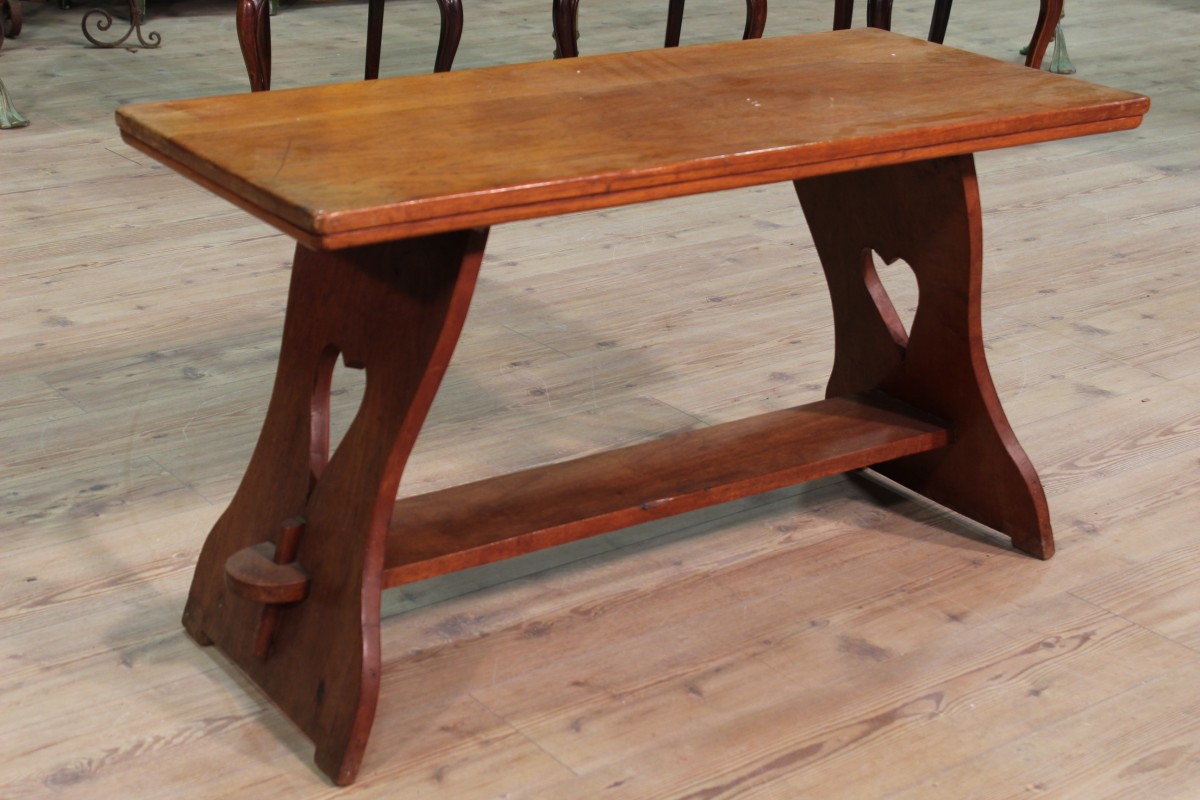 Tavolino olandese rustico in legno di rovere
