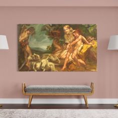  Grande dipinto mitologico olio su tela epoca 900